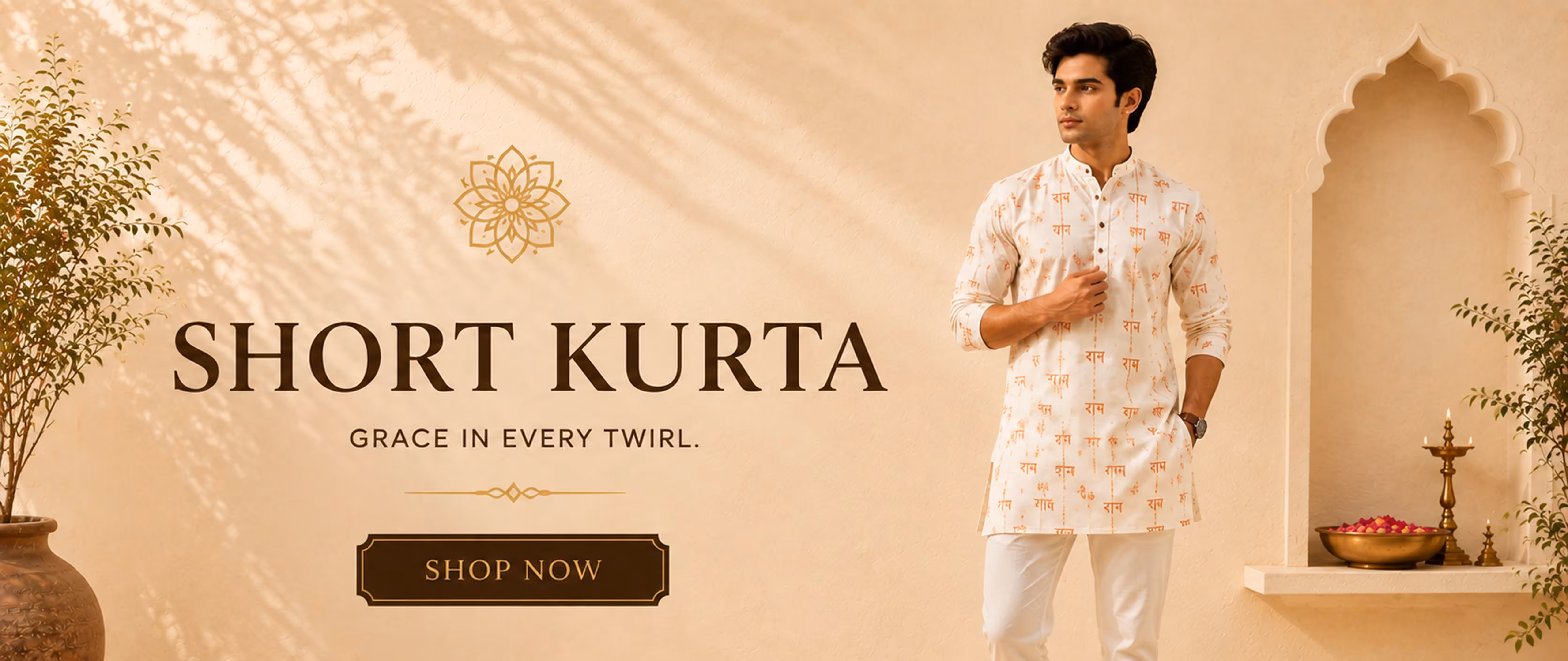 MEN'S PRAYER SHORT KURTAS